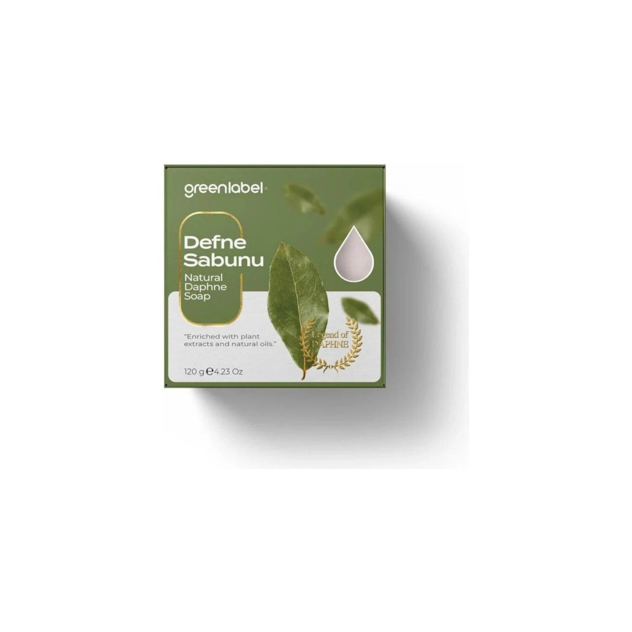 Săpun Natural Greenlabel cu Extract de Dafin | Curăță porii, revigorează pielea și reglează sebumul | 120g - | VrajaDulce