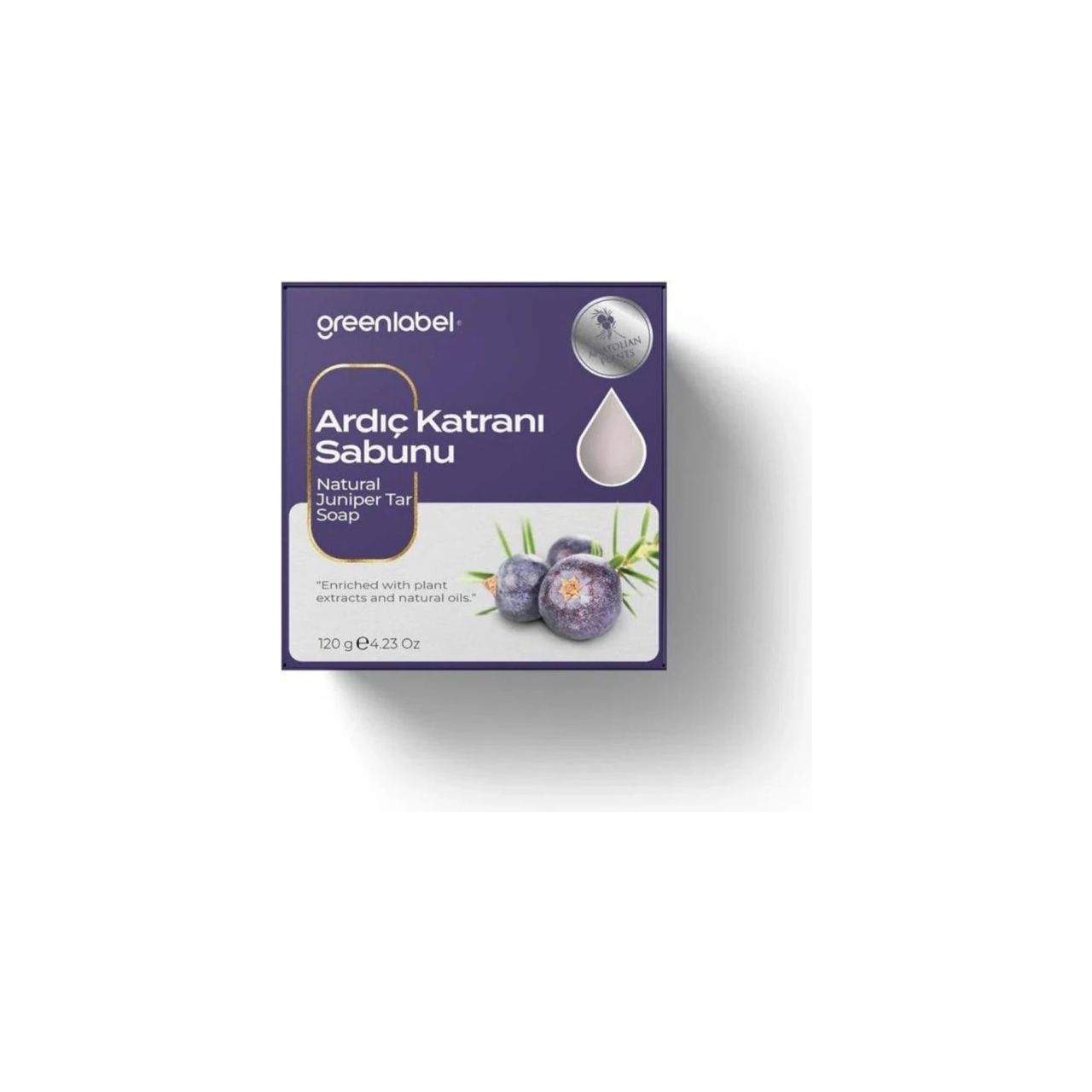 Săpun Natural Greenlabel cu Extract de Ienupăr | Detoxifiere, curățare profundă, echilibru pentru ten mixt | 120g - | VrajaDulce