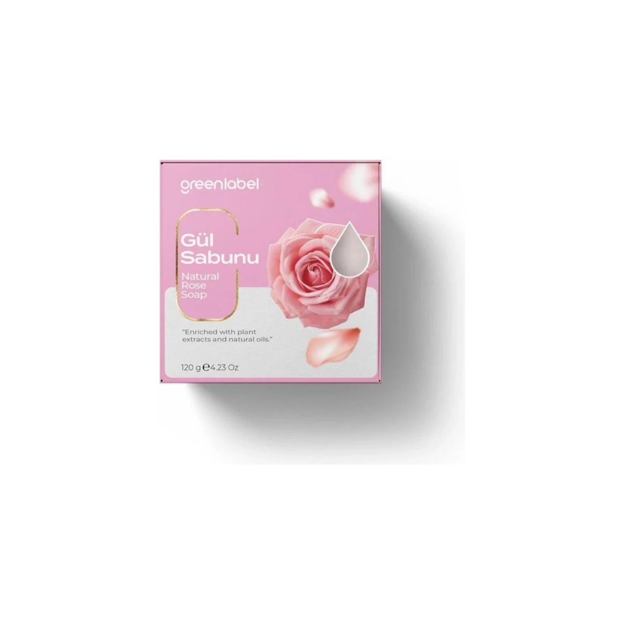 Săpun Natural Greenlabel cu Extract de Trandafiri | Piele Luminoasă și Catifelată | 120g - | VrajaDulce