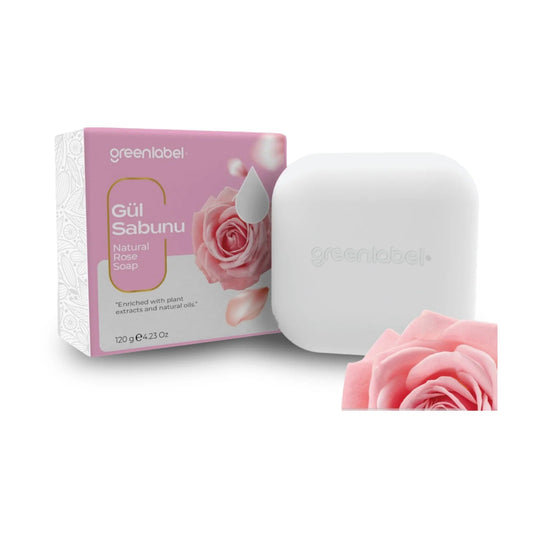 Săpun Natural Greenlabel cu Extract de Trandafiri | Piele Luminoasă și Catifelată | 120g - | VrajaDulce