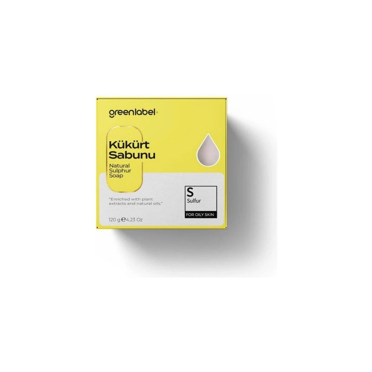 Săpun Natural Greenlabel cu Sulf | Anti - acnee, exfoliant & reglare sebum | 120g - | VrajaDulce
