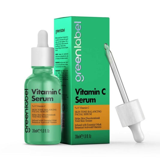 Ser Facial Greenlabel cu Vitamina C și Acid Hialuronic, 30ml - | VrajaDulce