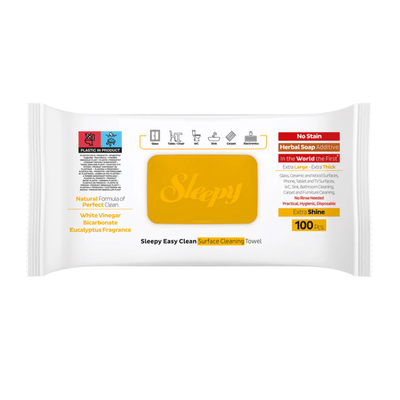 Șervețele Umede Multisuprafețe cu Oțet & Bicarbonat – Sleepy Easy Clean Herbal Soap, 100 buc - Servetele Umede | VrajaDulce