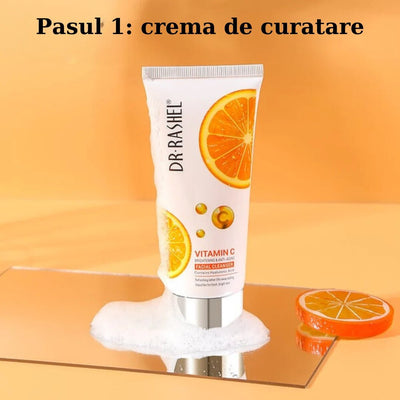 Set 5 Produse Anti - Aging cu Vitamina C – Dr. Rashel | Luminozitate & Fermitate Ten - Pachet promo îngrijire păr | VrajaDulce