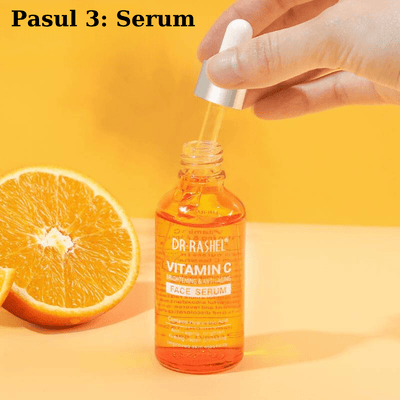Set 5 Produse Anti - Aging cu Vitamina C – Dr. Rashel | Luminozitate & Fermitate Ten - Pachet promo îngrijire păr | VrajaDulce