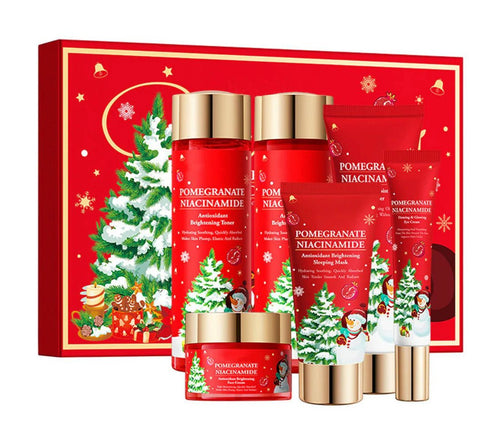 Set cadou SADOER Pomegranate + Niacinamide Christmas – rutină completă ten