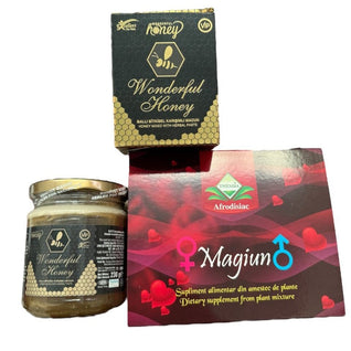 Set de Magiun si Miere Wonderful Honey , 240 g+ 12 plic