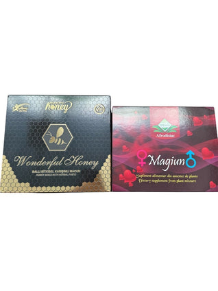 Set de Magiun si Miere Wonderful Honey pentru intarziere si potenta , 2x12 plic