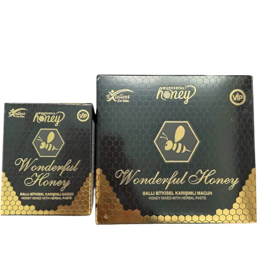 Set de Miere Wonderful Honey pentru intarziere si potenta , 240 g+ 12 plic - Miere Naturală | VrajaDulce.ro