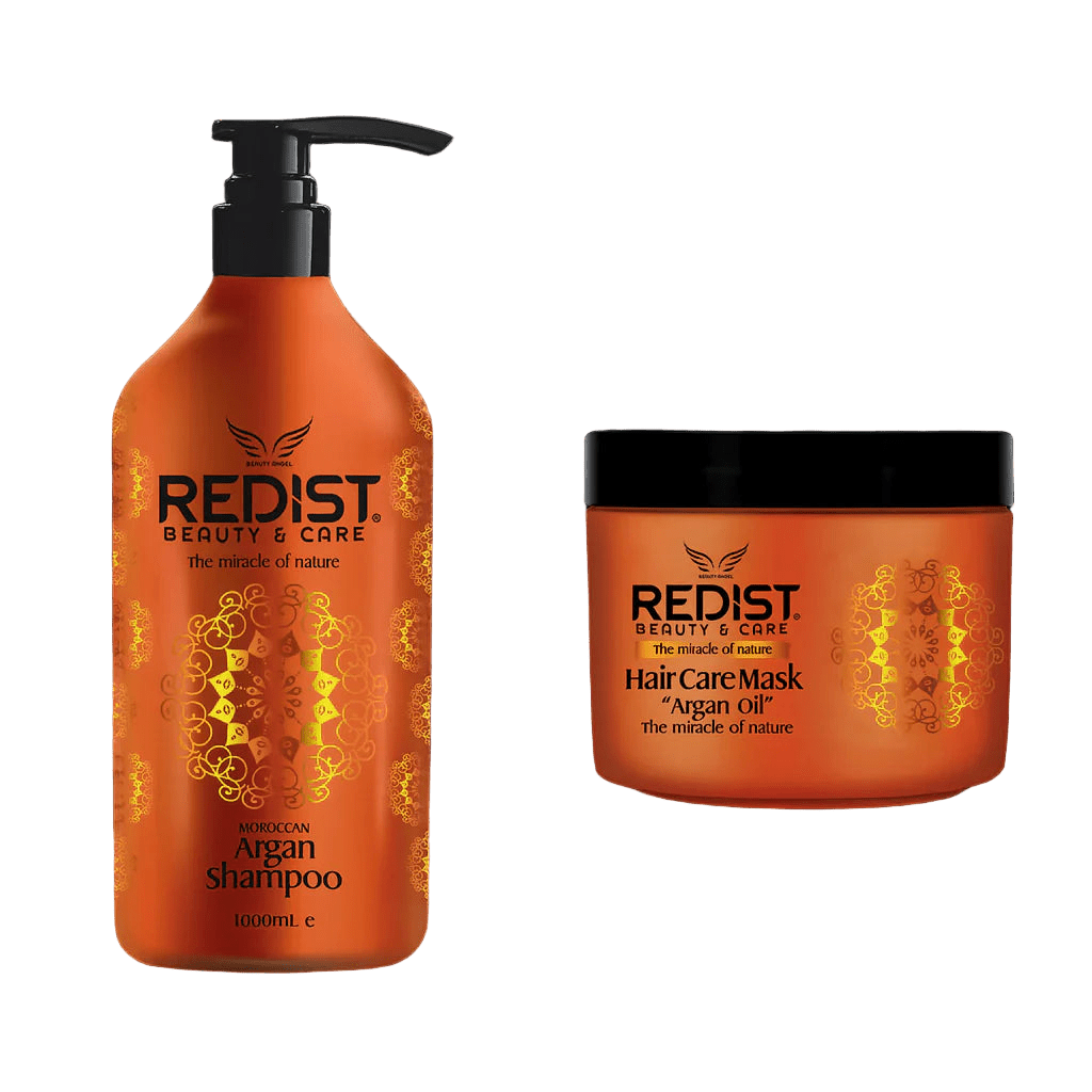 Set Redist cu Ulei de Argan – Șampon 1000 ml + Mască 500 ml - Pachet promo îngrijire păr | VrajaDulce