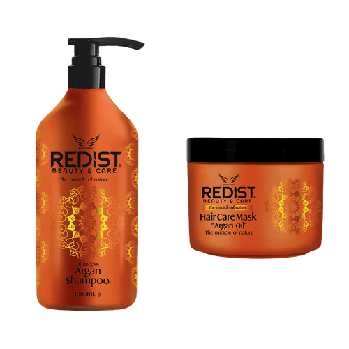 Set Redist cu Ulei de Argan – Șampon 1000 ml + Mască 500 ml - Pachet promo îngrijire păr | VrajaDulce