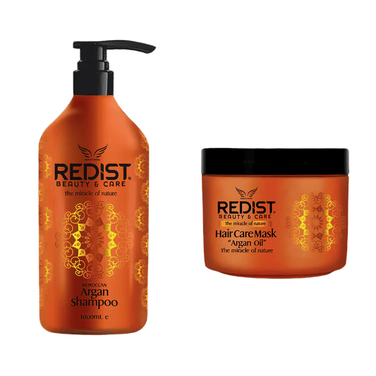 Set Redist cu Ulei de Argan – Șampon 1000 ml + Mască 500 ml - Pachet promo îngrijire păr | VrajaDulce