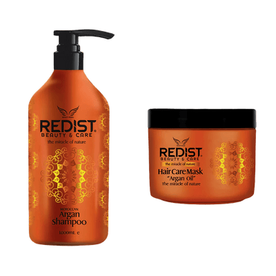 Set Redist cu Ulei de Argan – Șampon 1000 ml + Mască 500 ml - Pachet promo îngrijire păr | VrajaDulce