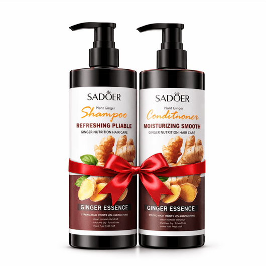 Set Șampon + Balsam cu Ghimbir SADOER – Esența Ghimbir - Pachet promo îngrijire păr | VrajaDulce