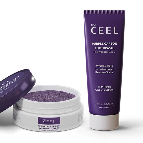 The Ceel Pachet Promo Albire Dinți cu Cărbune Activ Violet – Pastă + Pudră