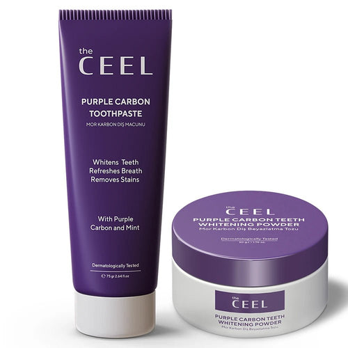 The Ceel Pachet Promo Albire Dinți cu Cărbune Activ Violet – Pastă + Pudră