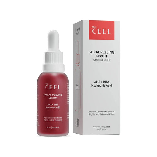 The Ceel – Ser exfoliant AHA + BHA cu Acid Hialuronic – uniformizare, strălucire și regenerare – 30ml