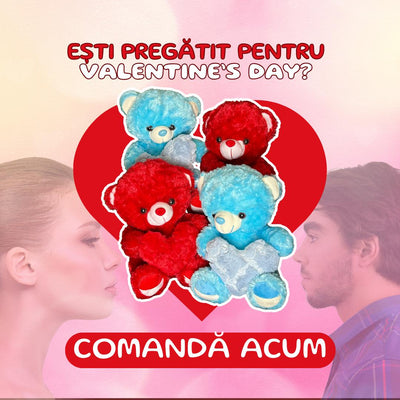 Ursuleț de pluș Valentine’s Day – Cadou romantic pentru Ea sau El - | VrajaDulce