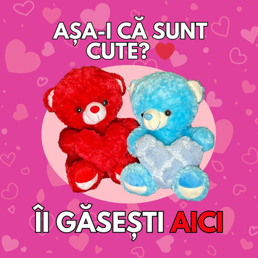 Ursuleț de pluș Valentine’s Day – Cadou romantic pentru Ea sau El - | VrajaDulce