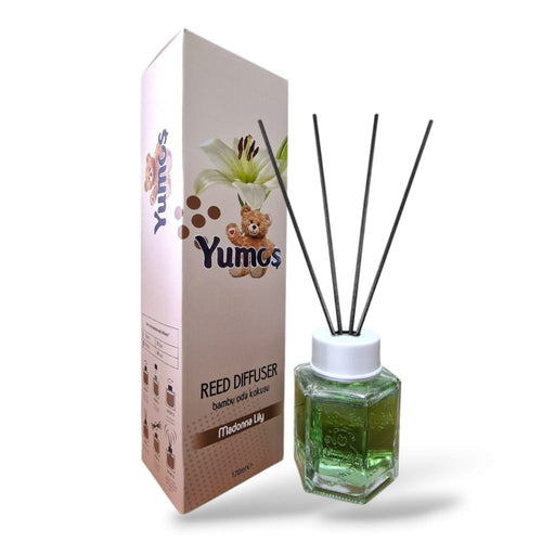 Yumos Odorizant Cameră cu Bețișoare – Crin Alb 120ml
