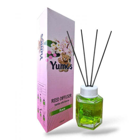 Yumos Odorizant Cameră cu Bețișoare – Floare de Salcâm 120ml - Odorizant camera | VrajaDulce